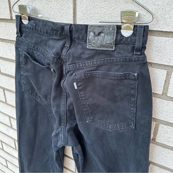 Levi’s Silvertab Loose Black Raw Hem High Rise Jeans Vintage 90s - Picture 4 of 11